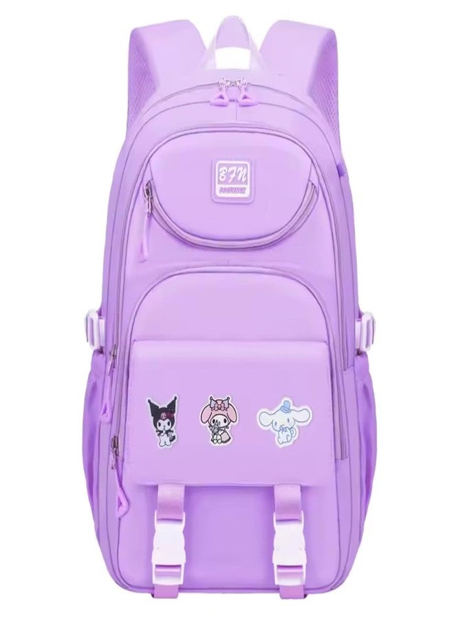TLISMI Fashionable Korean Style Solid Color Casual Backpack with Anti-theft Pocket Multipurpose Large Capacity Waterproof Kawaii Stylish Lightweight School Bag for Middle-High School & College Girls - Image 1